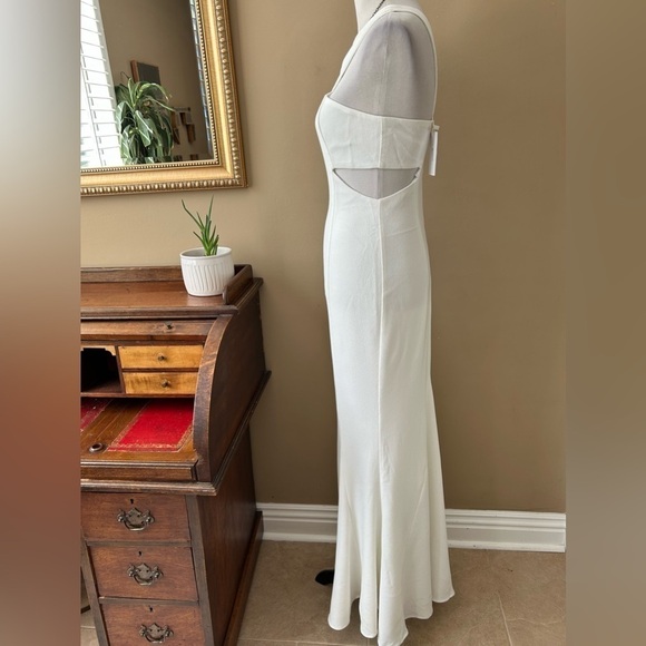 Revolve JARLO Daciana Maxi Dress Evening Gown White Cutout Gown Size S New NWT - Picture 9 of 13
